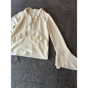 IRO Cream Ruffled Blouse‎ Size 36